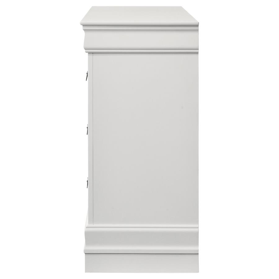 (image for) Louis Philippe 6-drawer Dresser White