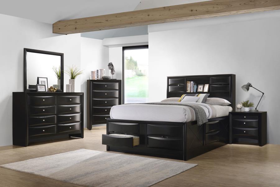 (image for) Briana 4-piece Eastern King Bedroom Set Black - Click Image to Close