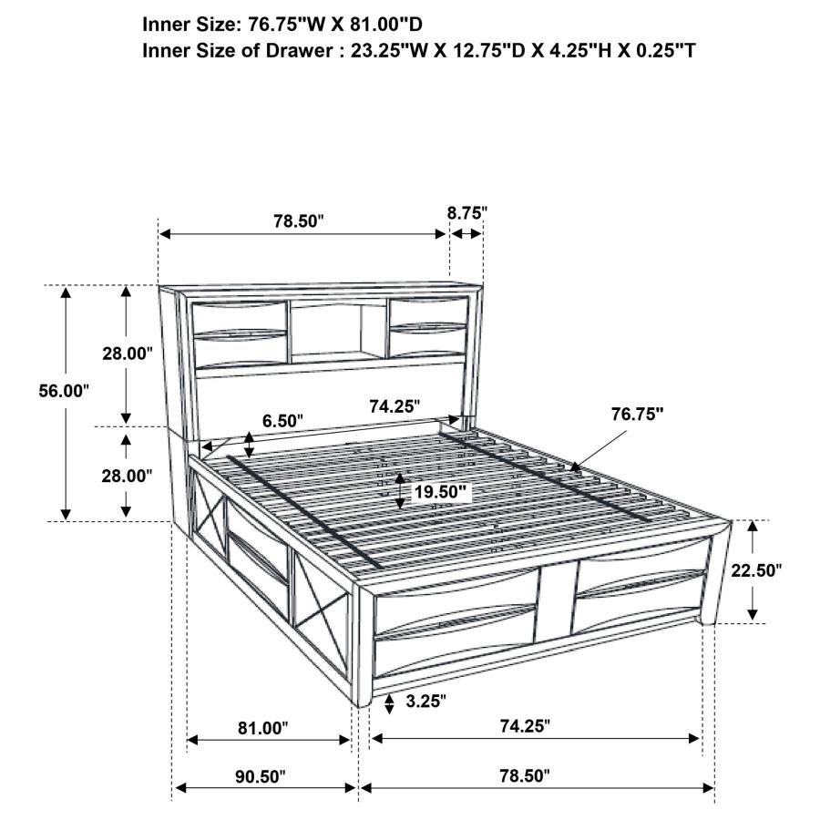 (image for) Briana 4-piece Eastern King Bedroom Set Black