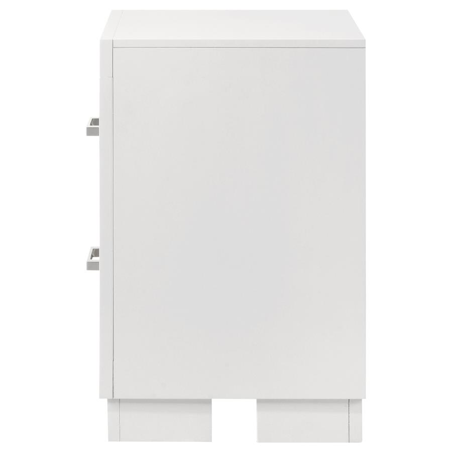 (image for) Jessica 2-drawer Nightstand Cream White