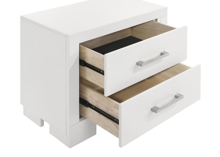 (image for) Jessica 2-drawer Nightstand Cream White