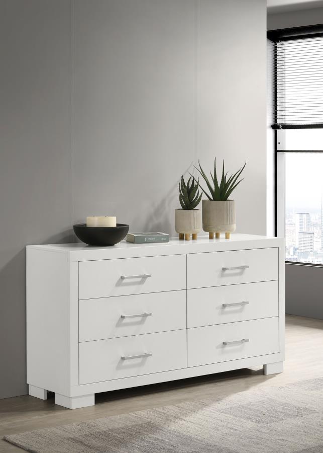 (image for) Jessica 6-drawer Dresser Cream White