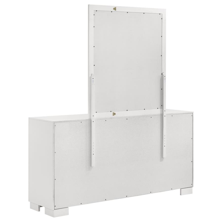 (image for) Jessica 6-drawer Dresser with Mirror Cream White