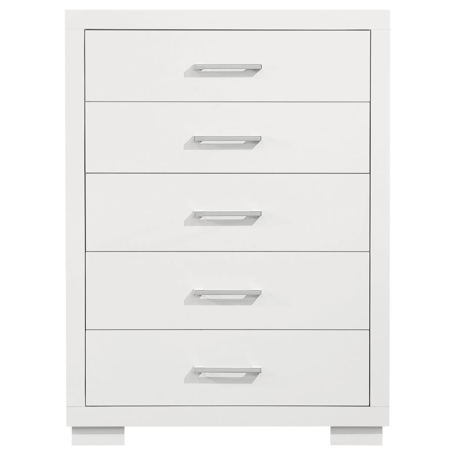 (image for) Jessica 5-drawer Bedroom Chest Cream White