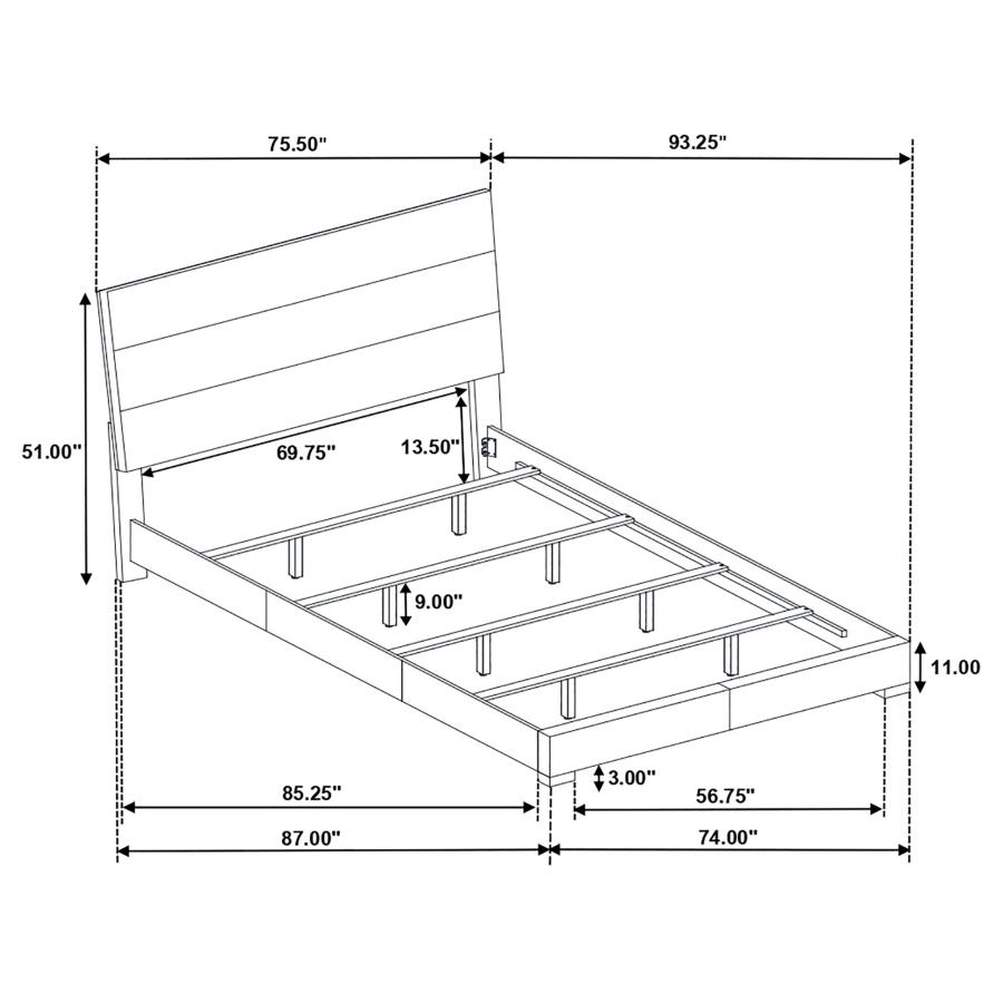 (image for) Felicity Wood California King Panel Bed White High Gloss