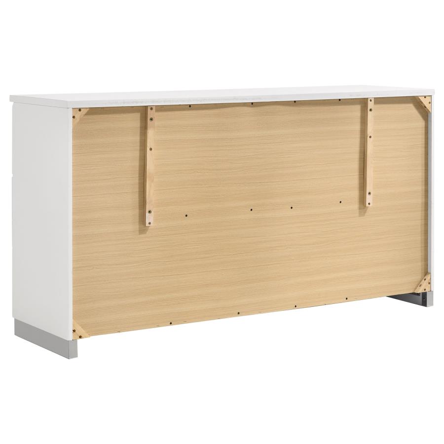 (image for) Felicity 6-drawer Dresser White High Gloss