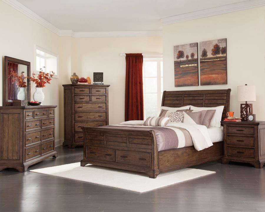 (image for) Elk Grove 4-piece California King Bedroom Set Bourbon