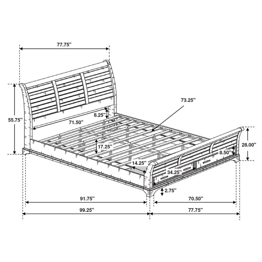 (image for) Elk Grove 4-piece California King Bedroom Set Bourbon