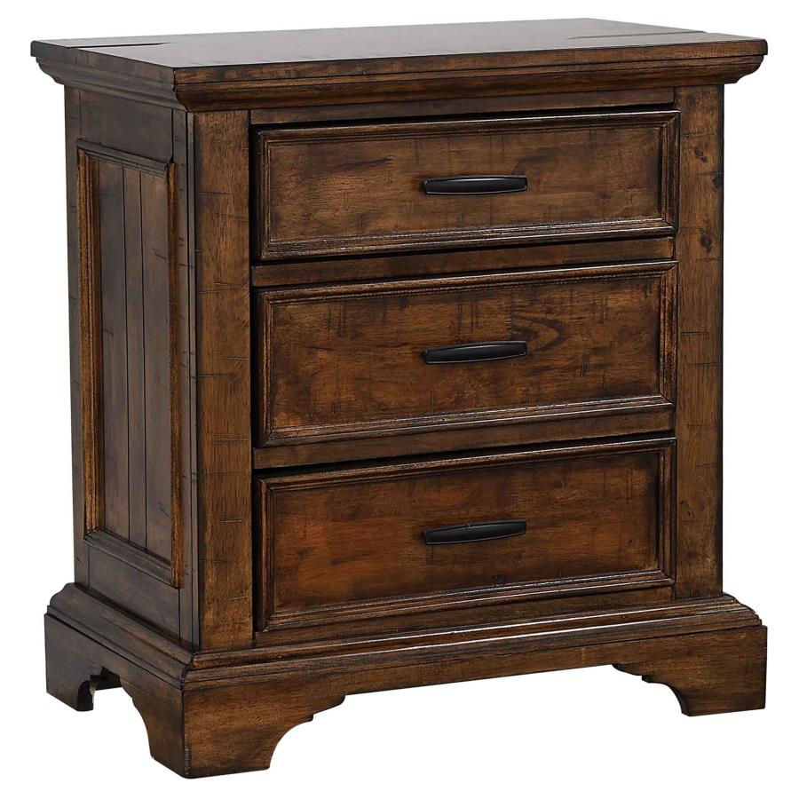 (image for) Elk Grove 3-drawer Nightstand Vintage Bourbon