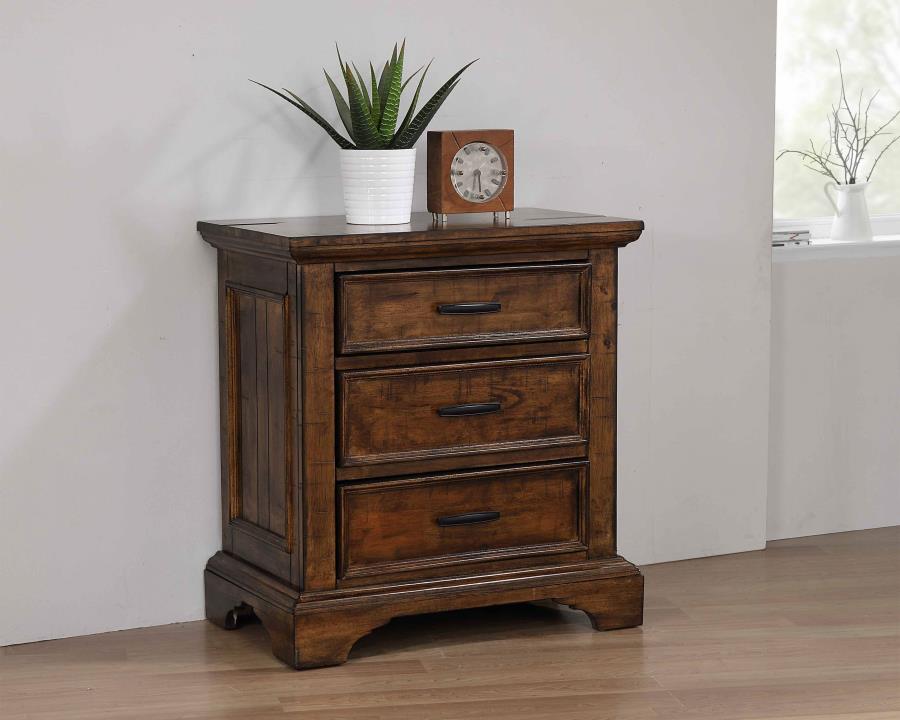 (image for) Elk Grove 3-drawer Nightstand Vintage Bourbon