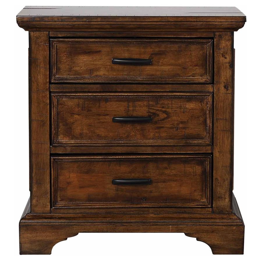 (image for) Elk Grove 3-drawer Nightstand Vintage Bourbon