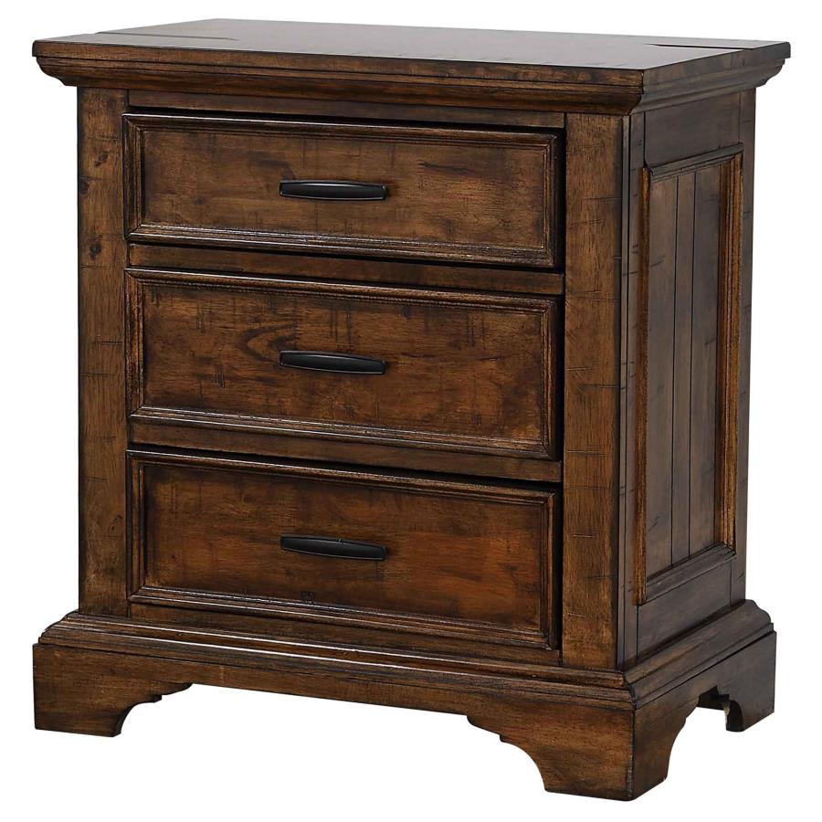 (image for) Elk Grove 3-drawer Nightstand Vintage Bourbon