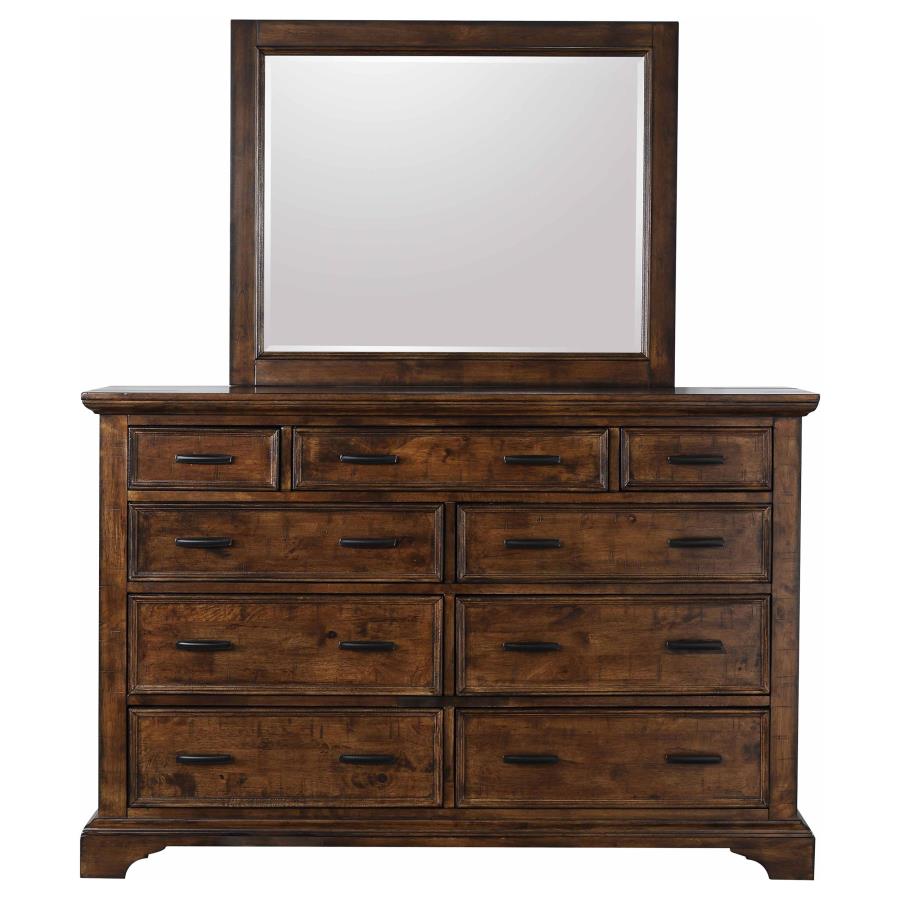 (image for) Elk Grove 9-drawer Dresser with Mirror Vintage Bourbon