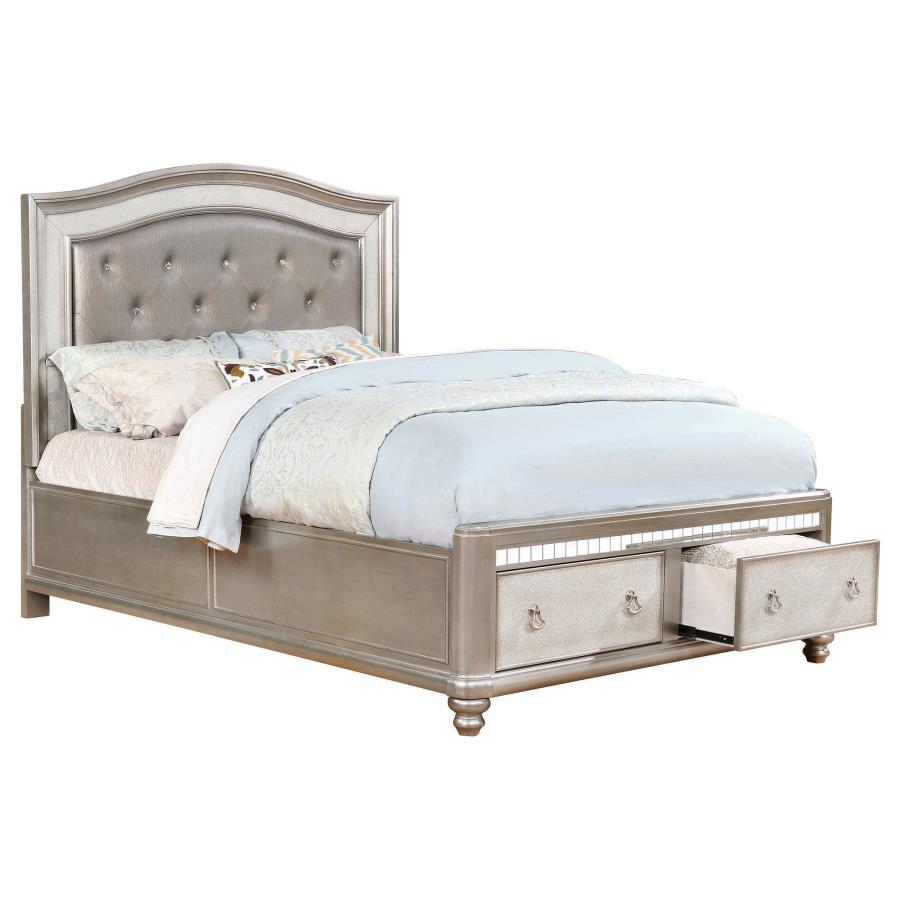 (image for) Bling Game 4-piece Eastern King Bedroom Set Platinum