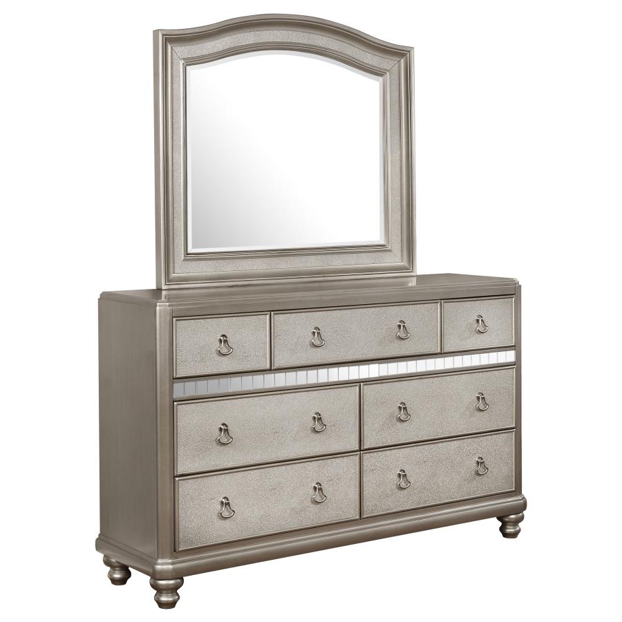 (image for) Bling Game 7-drawer Dresser with Mirror Metallic Platinum