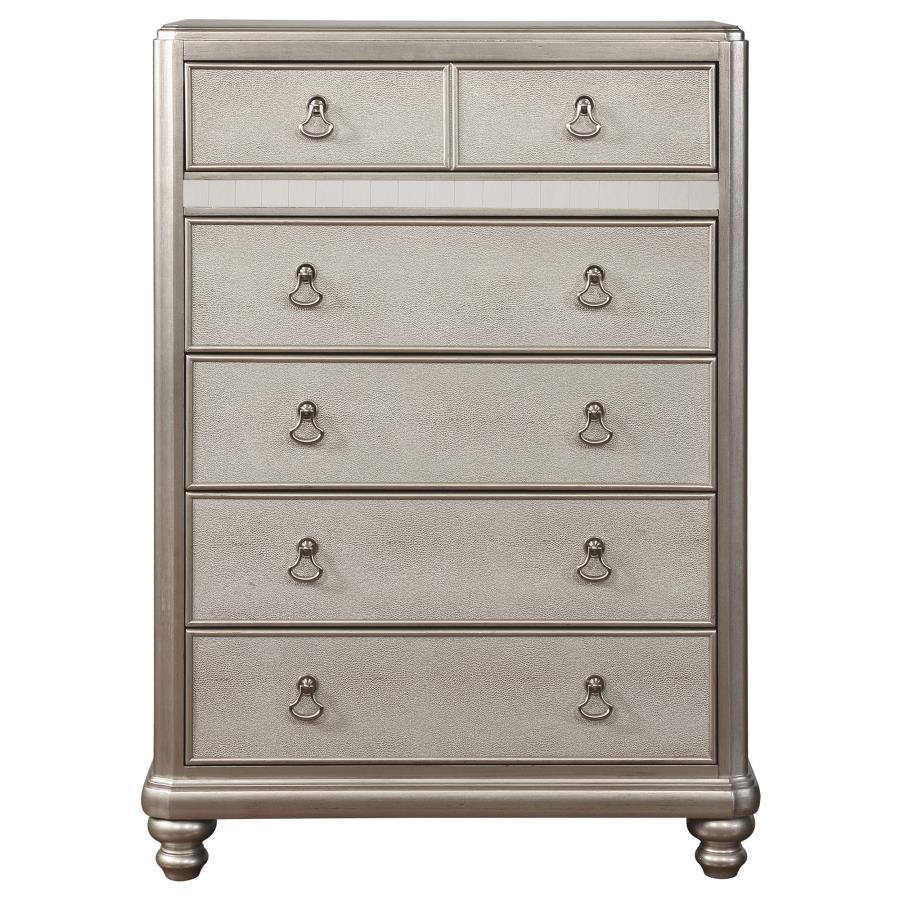 (image for) Bling Game 6-drawer Bedroom Chest Metallic Platinum