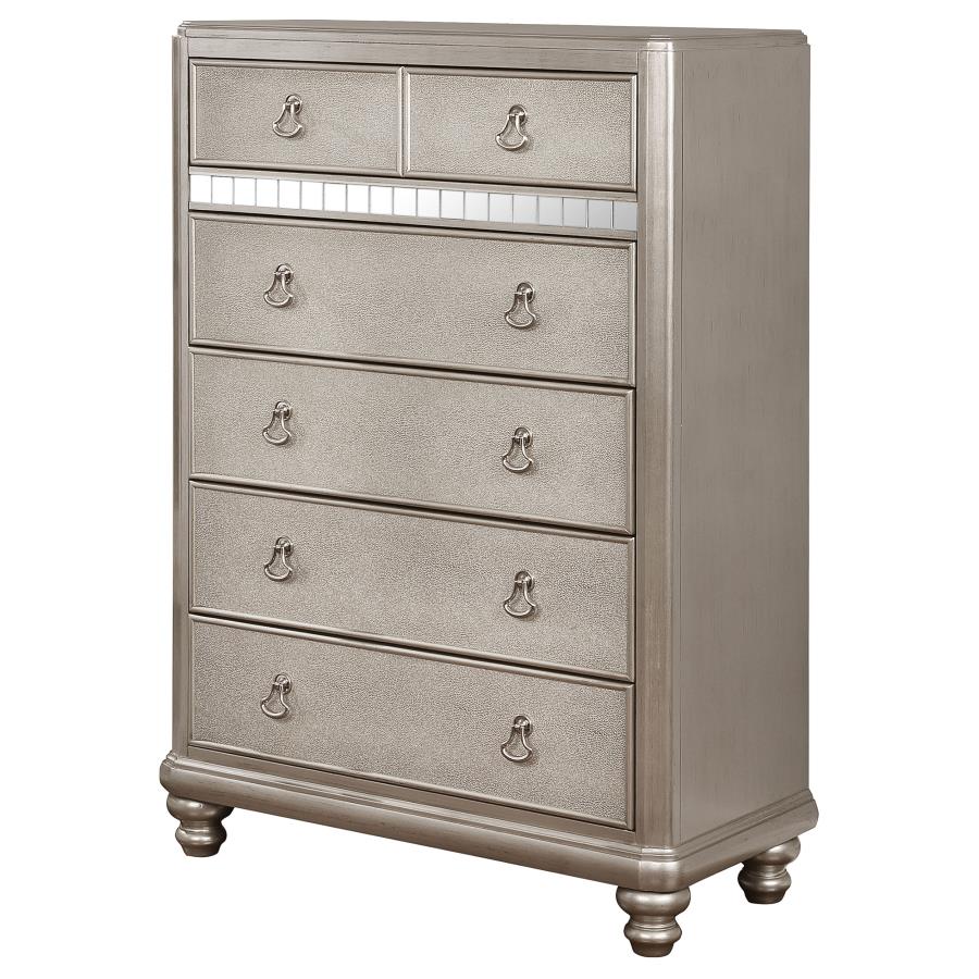 (image for) Bling Game 6-drawer Bedroom Chest Metallic Platinum