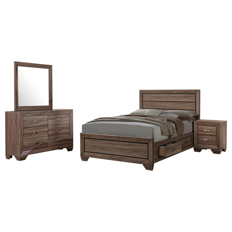 (image for) Kauffman 4-piece Eastern King Bedroom Set Washed Taupe