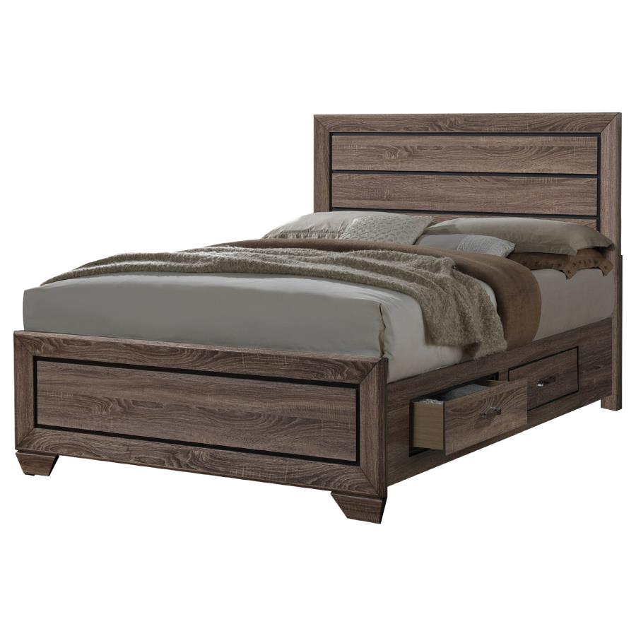 (image for) Kauffman 4-piece Eastern King Bedroom Set Washed Taupe