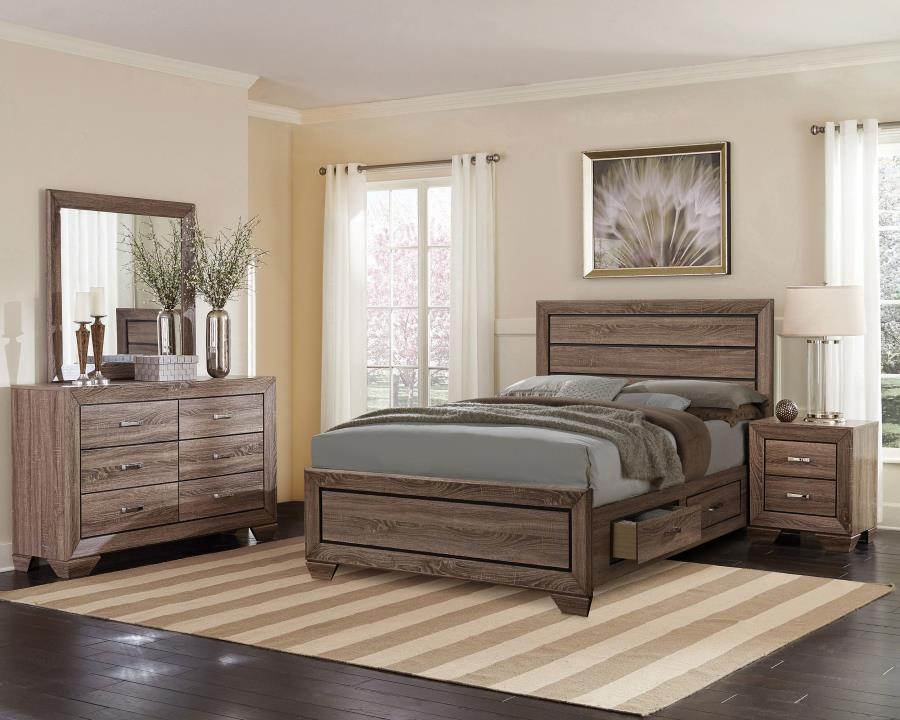 (image for) Kauffman 4-piece California King Bedroom Set Washed Taupe