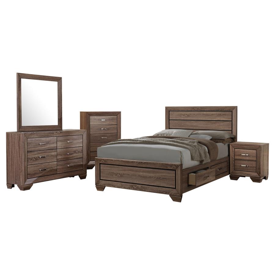 (image for) Kauffman 5-piece Queen Bedroom Set Washed Taupe