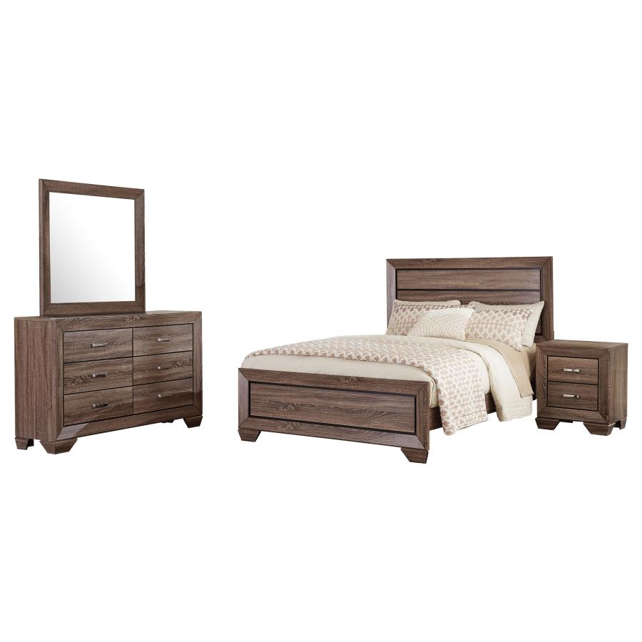 (image for) Kauffman 4-piece Eastern King Bedroom Set Washed Taupe