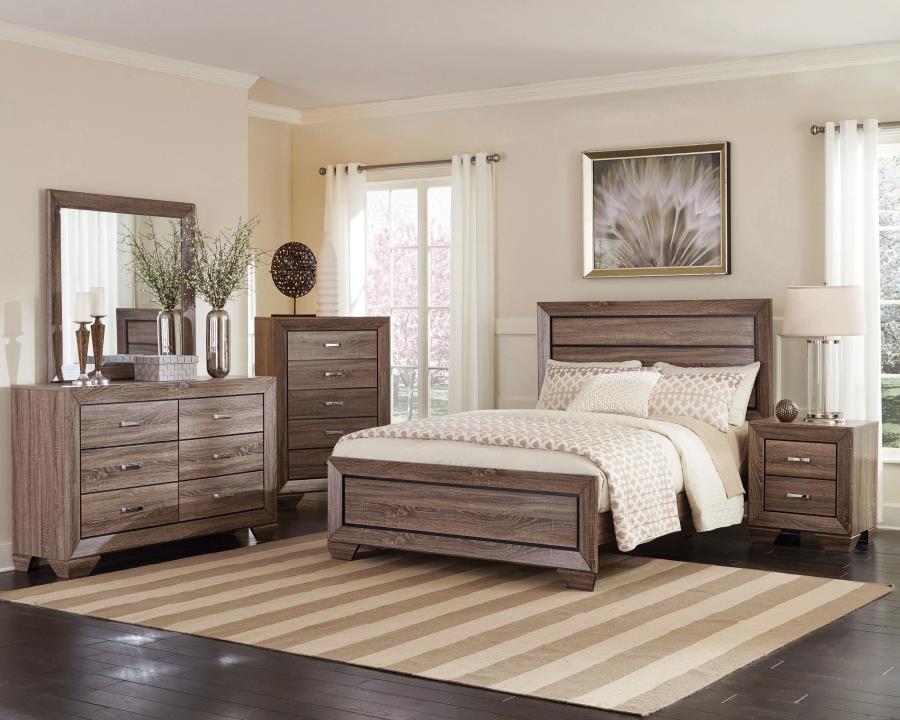 (image for) Kauffman 5-piece California King Bedroom Set Washed Taupe