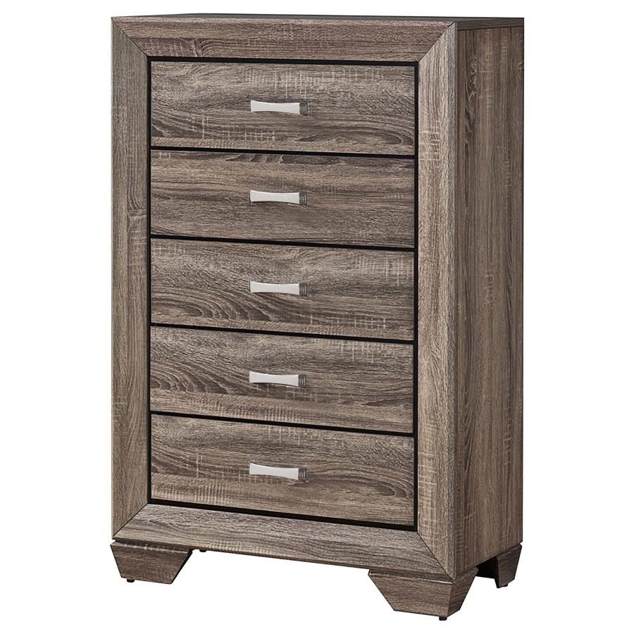 (image for) Kauffman 5-drawer Bedroom Chest Washed Taupe