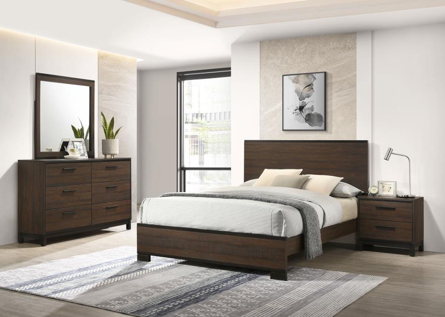 (image for) Edmonton 4-piece California King Bedroom Set Rustic Tobacco