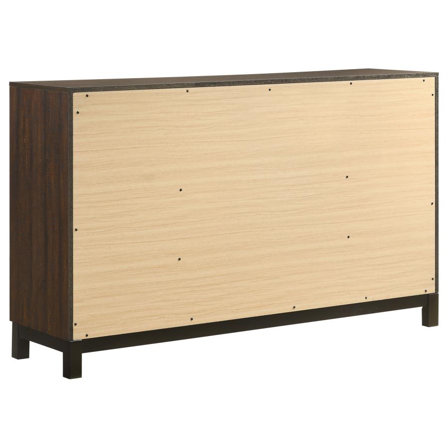 (image for) Edmonton 6-drawer Dresser Rustic Tobacco