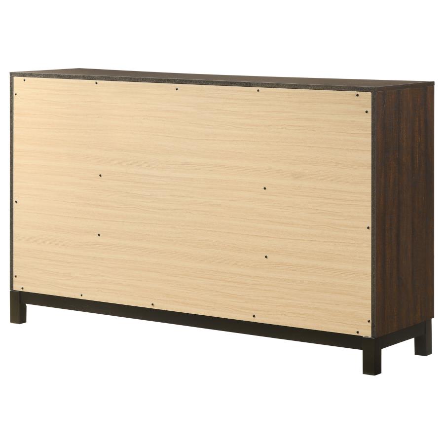 (image for) Edmonton 6-drawer Dresser Rustic Tobacco