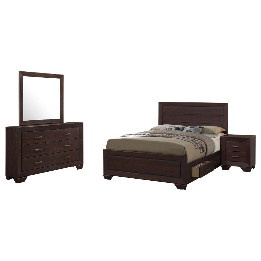 (image for) Kauffman 4-piece Eastern King Bedroom Set Dark Cocoa