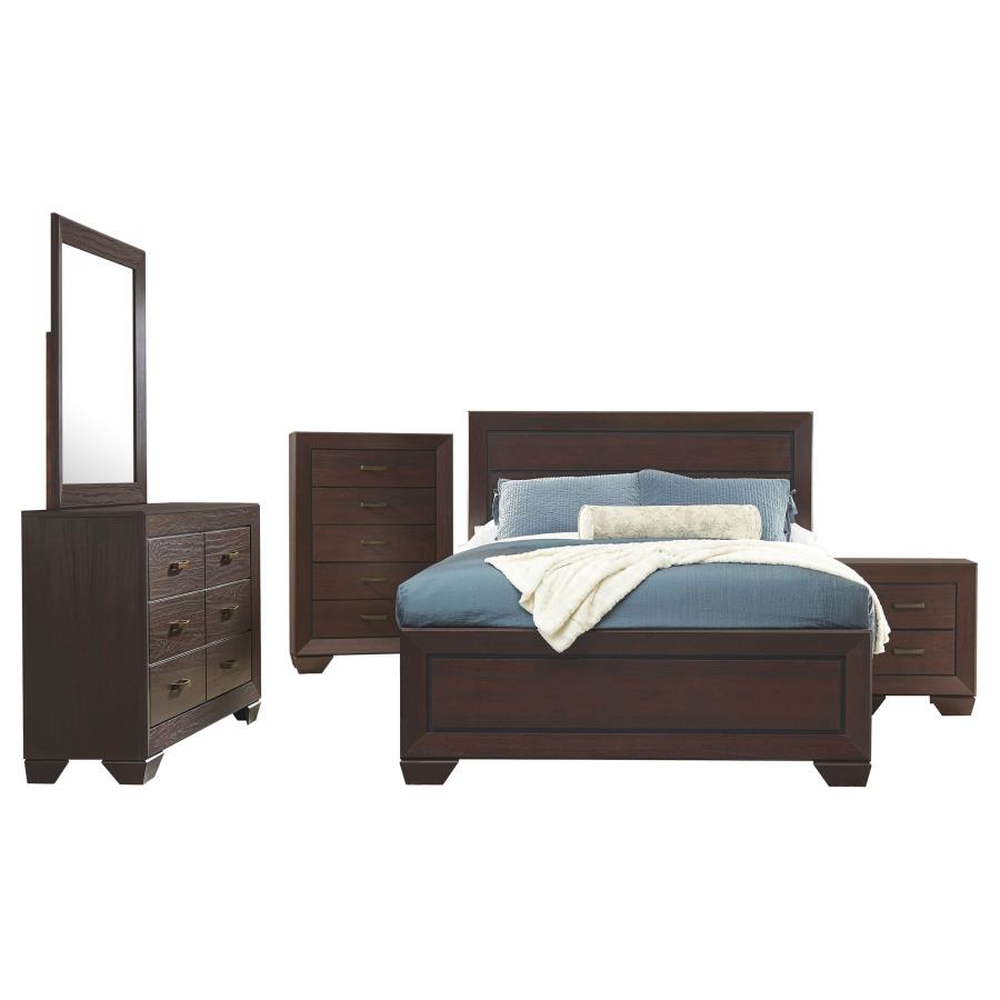 (image for) Kauffman 5-piece Eastern King Bedroom Set Dark Cocoa