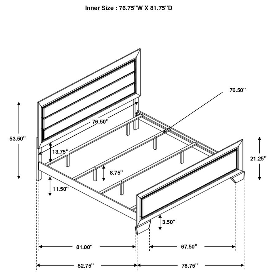 (image for) Kauffman Wood Eastern King Panel Bed Dark Cocoa