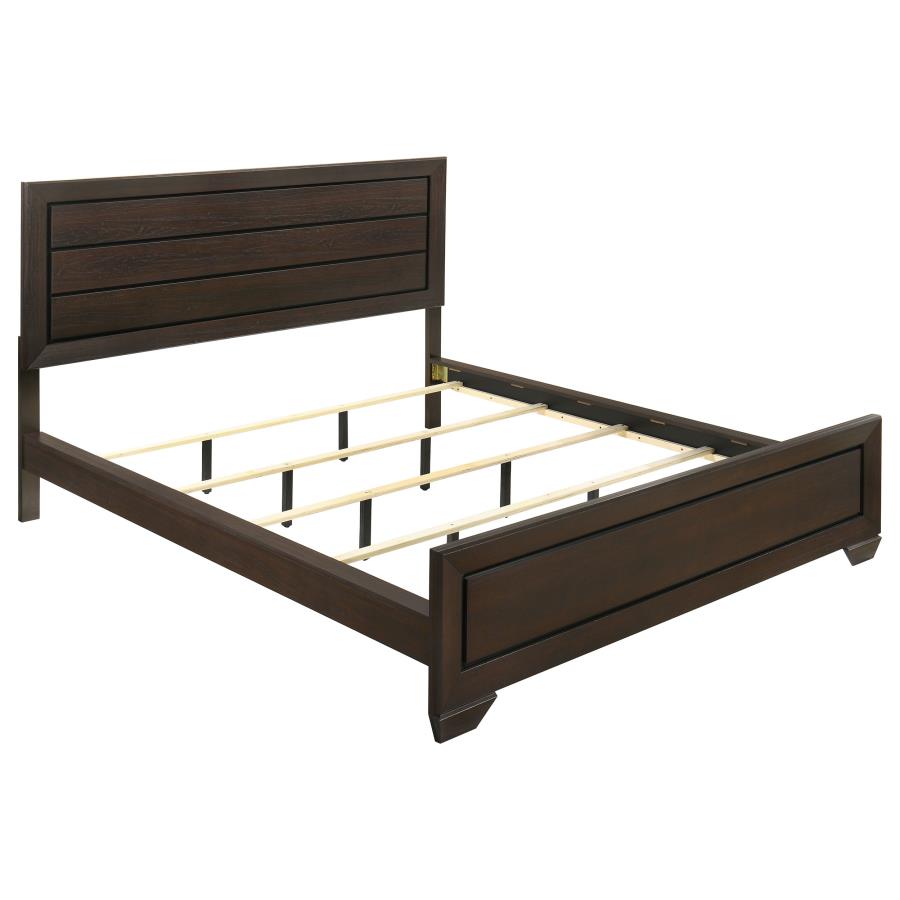 (image for) Kauffman Wood California King Panel Bed Dark Cocoa