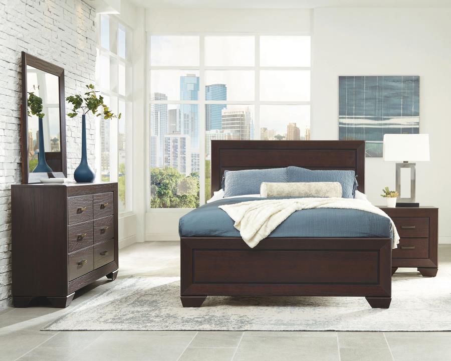 (image for) Kauffman 4-piece Queen Bedroom Set Dark Cocoa