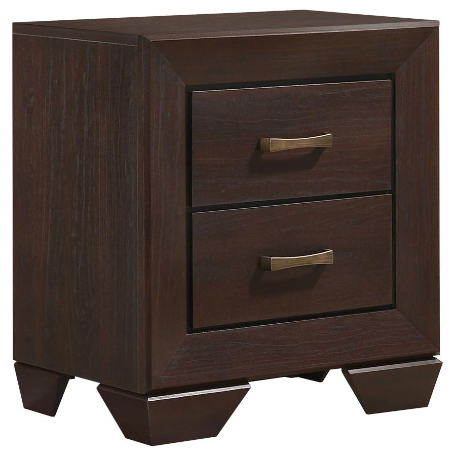 (image for) Kauffman 2-drawer Nightstand Dark Cocoa