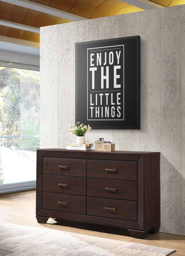 (image for) Kauffman 6-drawer Dresser Dark Cocoa