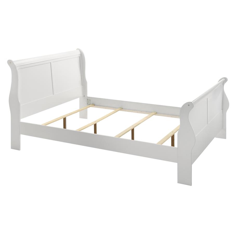 (image for) Louis Philippe Wood Full Sleigh Bed White