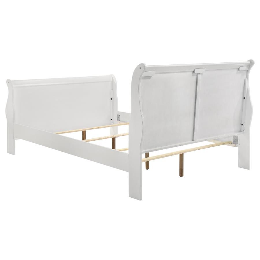 (image for) Louis Philippe Wood Full Sleigh Bed White