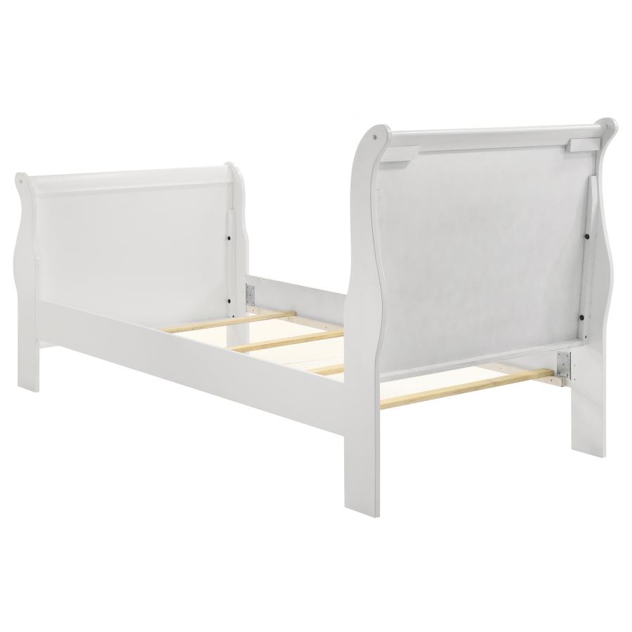 (image for) Louis Philippe Wood Twin Sleigh Bed White