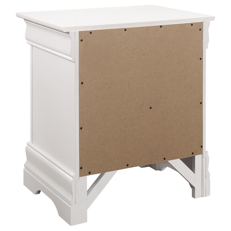 (image for) Louis Philippe 2-drawer Nightstand White