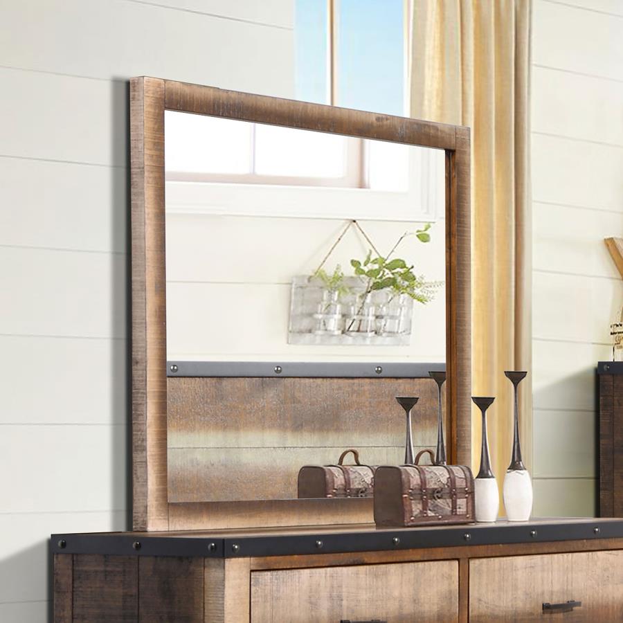 (image for) Sembene Dresser Mirror Distressed Multi-Color