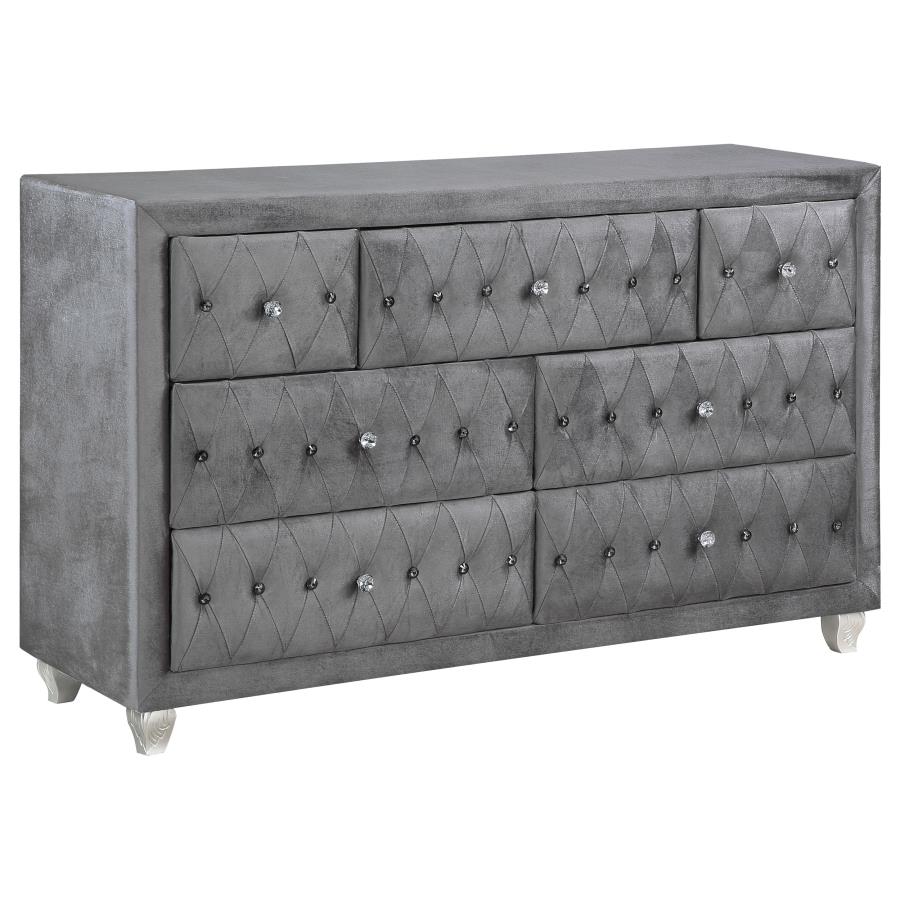 (image for) Deanna 4-piece Eastern King Bedroom Set Grey