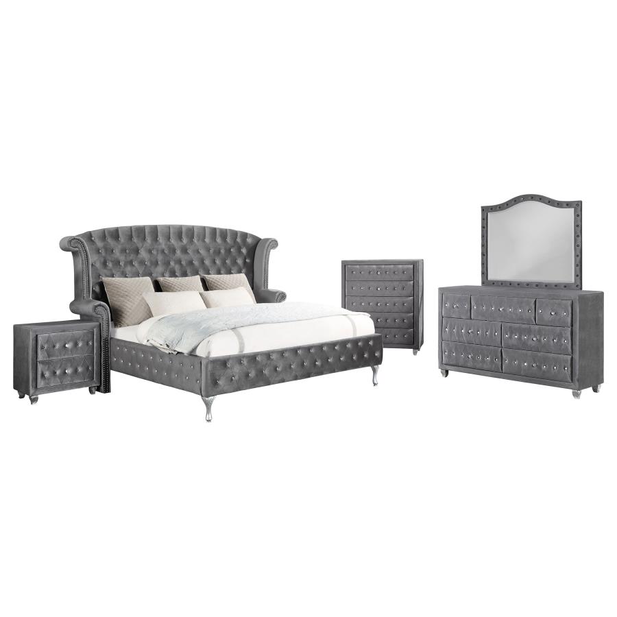 (image for) Deanna 5-piece California King Bedroom Set Grey