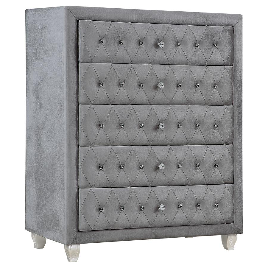 (image for) Deanna 5-piece California King Bedroom Set Grey