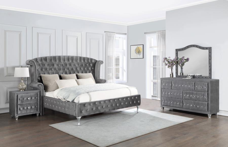 (image for) Deanna 4-piece Queen Bedroom Set Grey - Click Image to Close