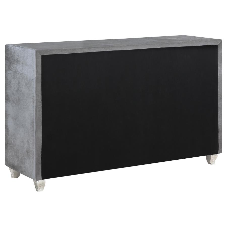 (image for) Deanna 7-drawer Upholstered Dresser Grey