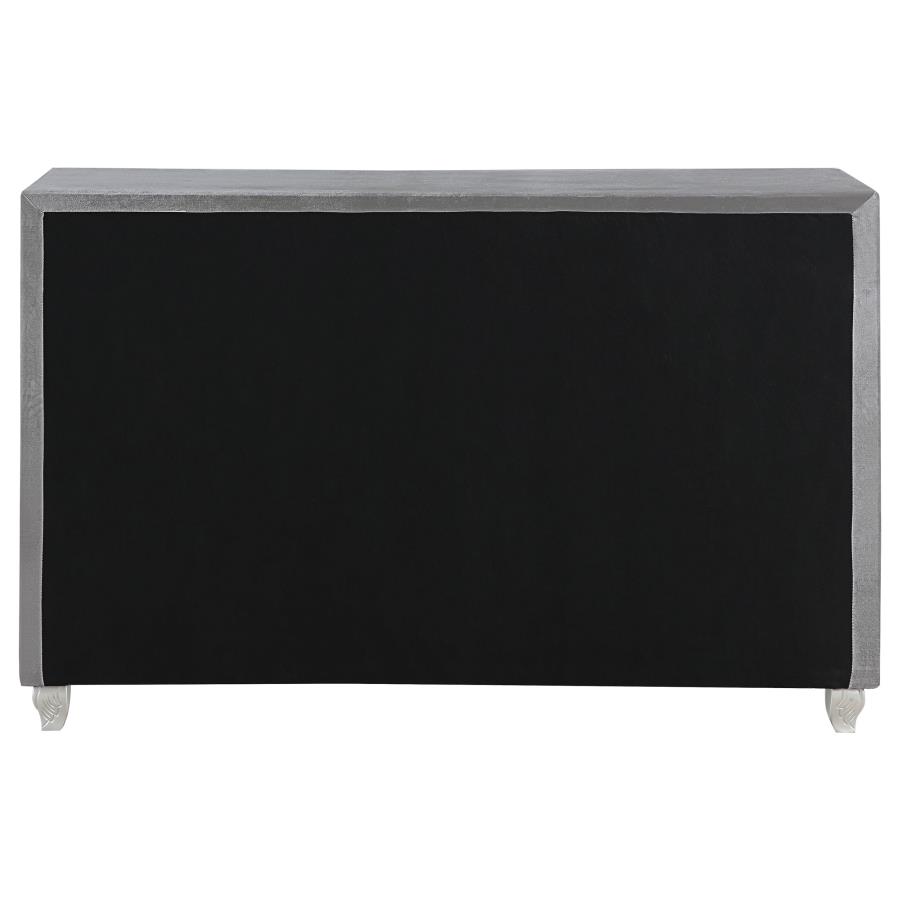 (image for) Deanna 7-drawer Upholstered Dresser Grey