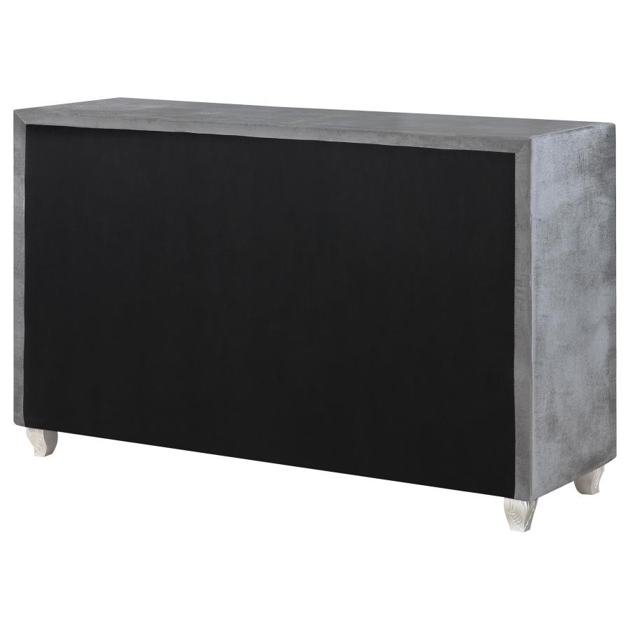 (image for) Deanna 7-drawer Upholstered Dresser Grey